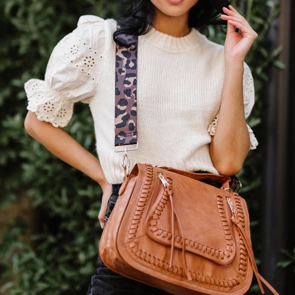 classy cloth Handbags - BRAND NEW Kristi Purse and Adjustable Leopard Strap~ in Camel🧡